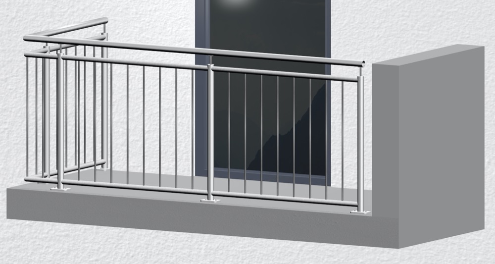 Rambarde pour Balcon Extérieur en Acier