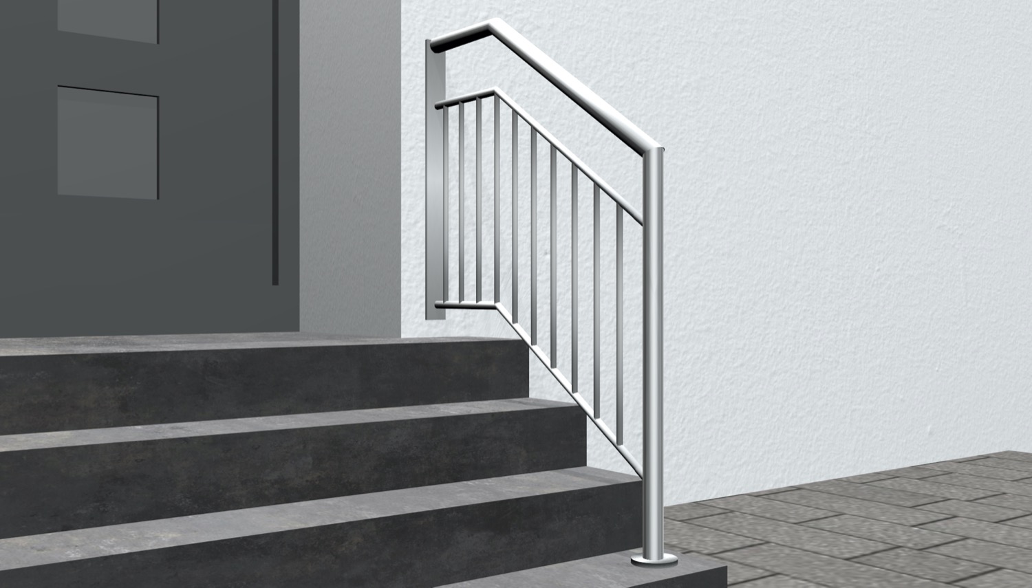 Système de balustrade en verre avec garde-corps en acier inoxydable