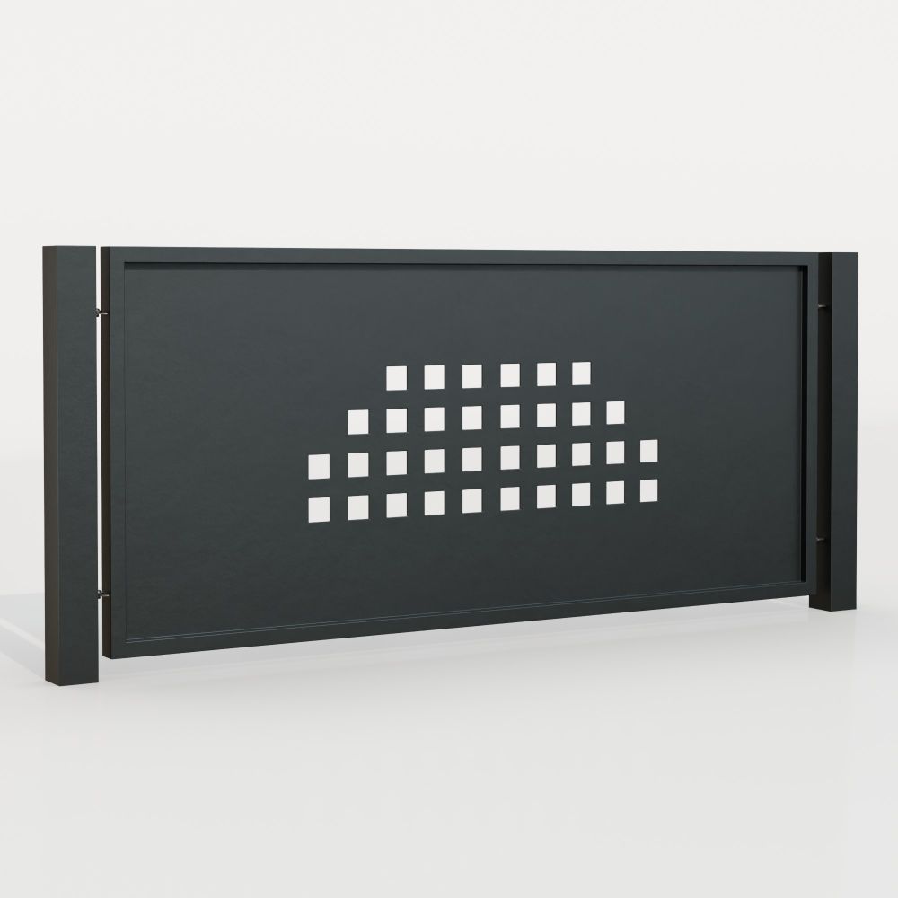 Clôture brise-vue aluminium QLH, GE