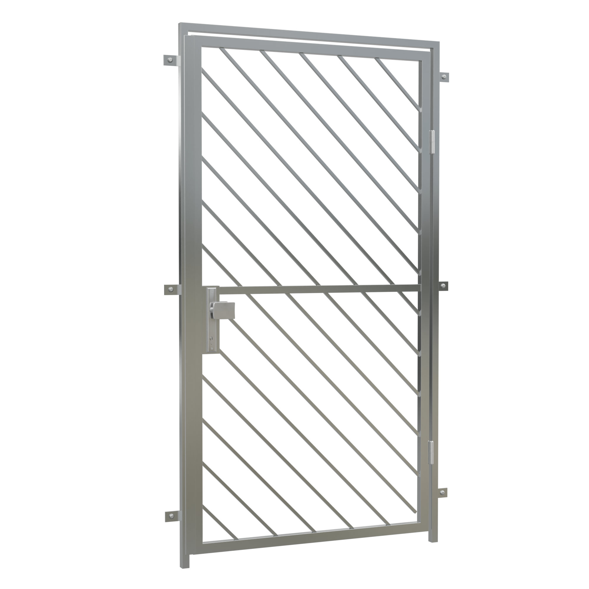 Porte grillagée en acier inoxydable Barre diagonale 2