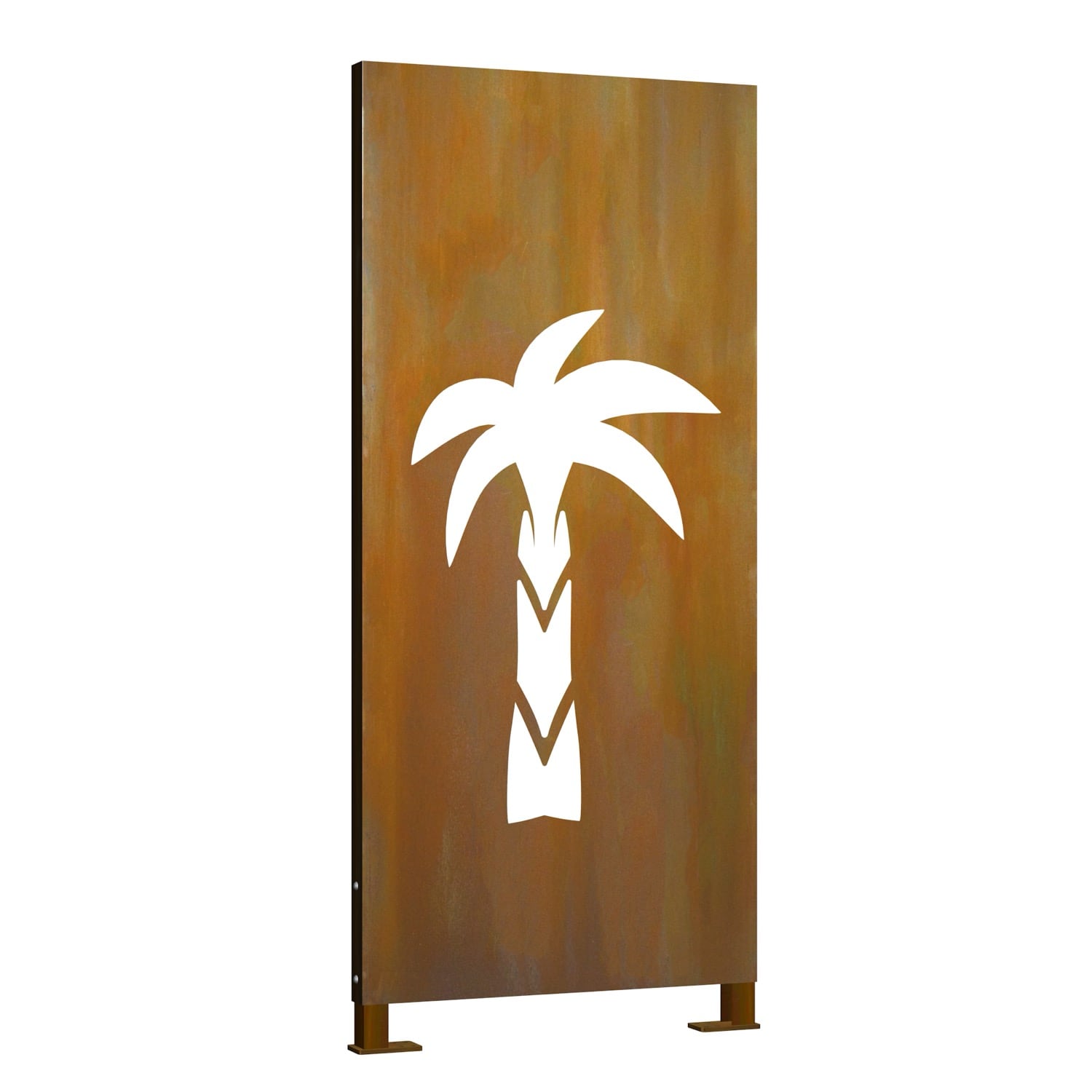 Brise-vue en acier Corten stèle Palm 2