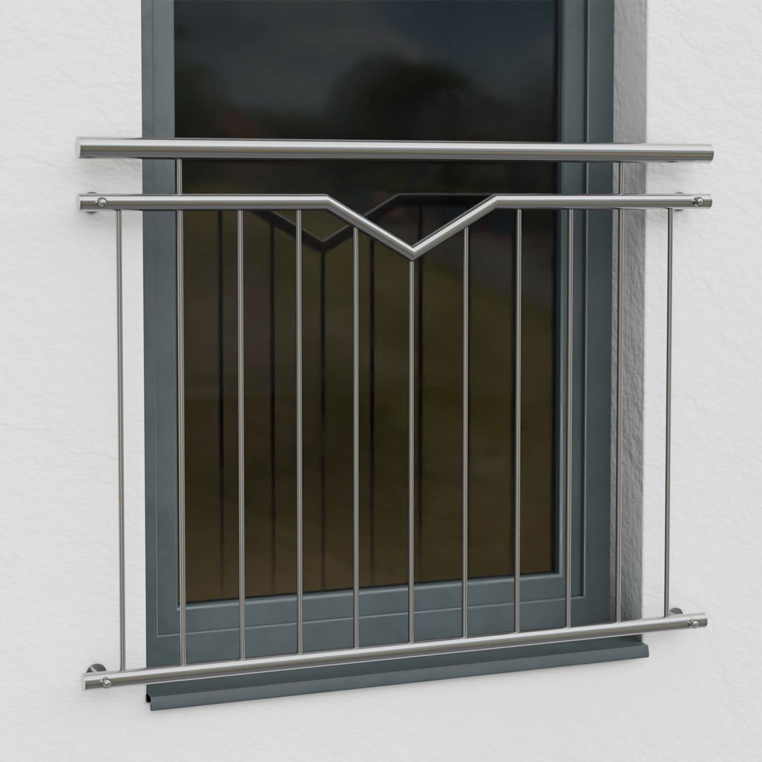 Balcon à la française en acier inoxydable simple V