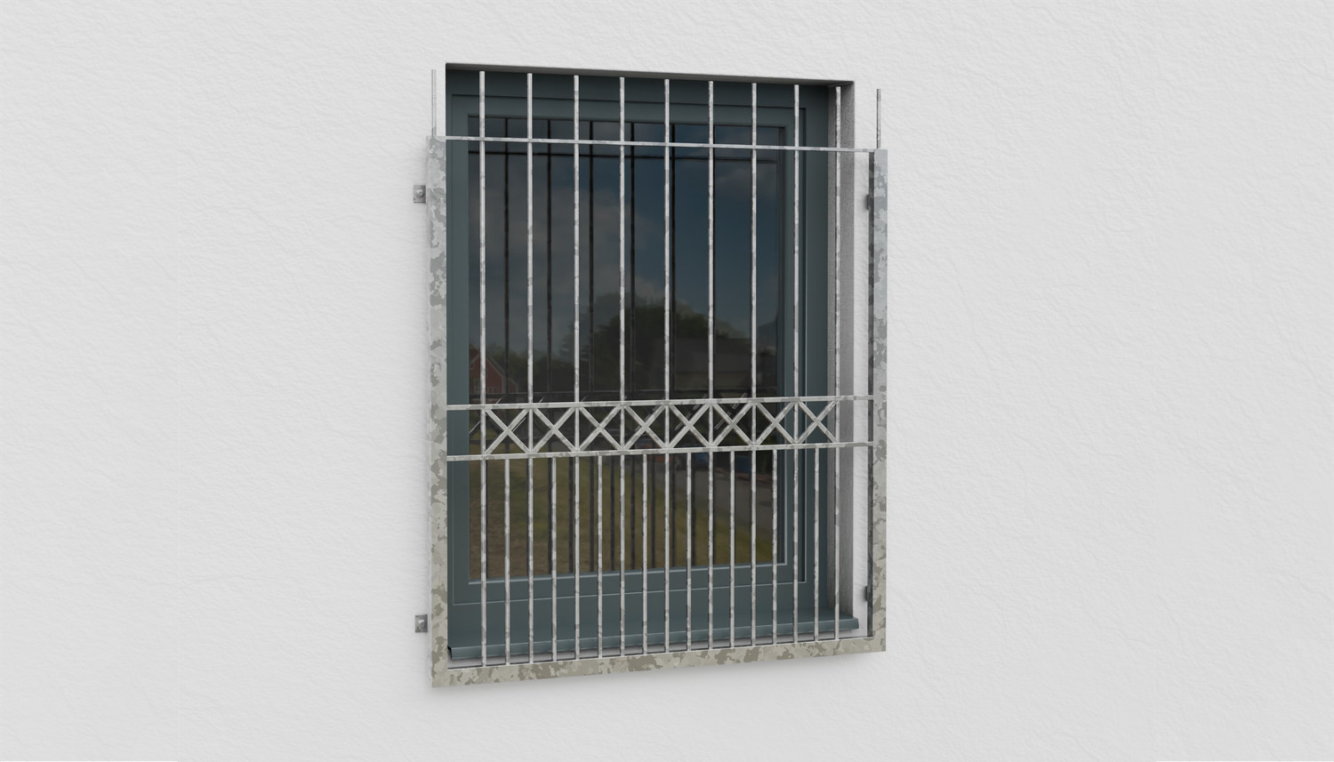 Grille de défense pour fenêtres en acier galvanisé Toulon