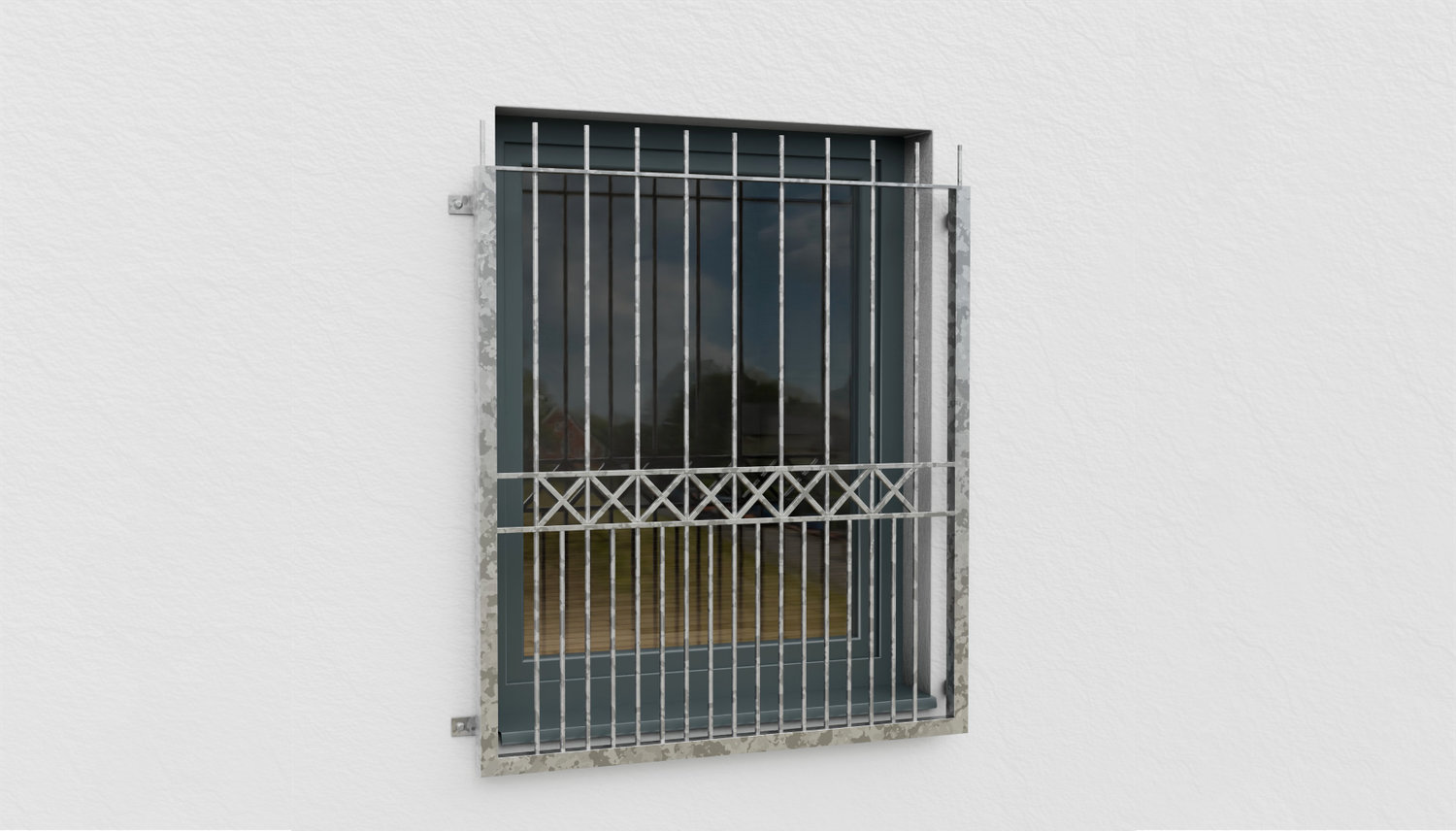 Grille de défense pour fenêtres en acier galvanisé Toulon