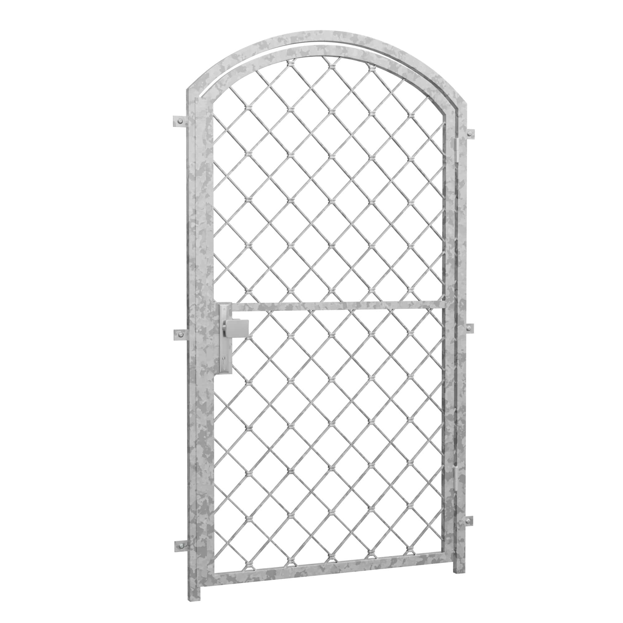 Porte grillagée en acier galvanisé Arc supérieur en forme de losange