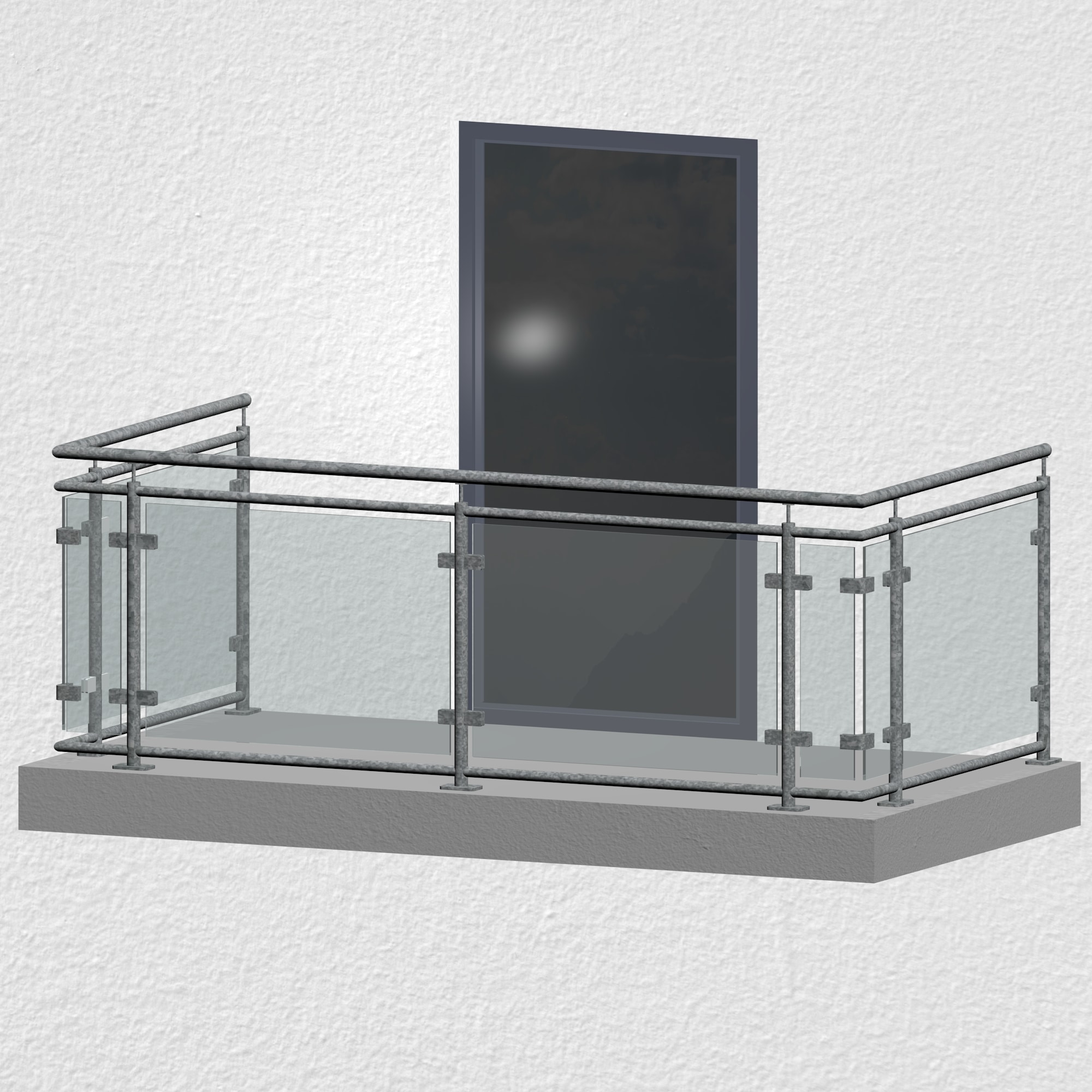 Balustrade de balcon en acier galvanisé KG