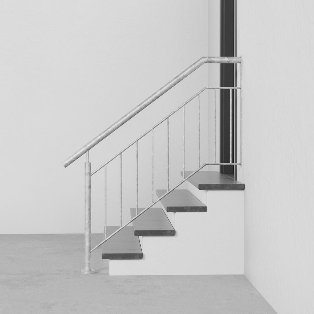 Balustrade d’escalier en acier galvanisé WTS remplissage de barres 