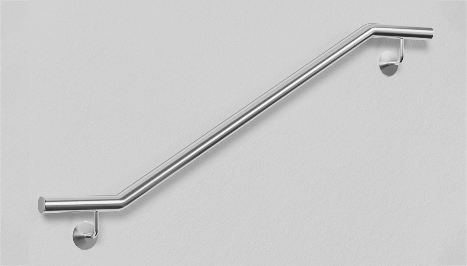 Main courante en acier inoxydable coudée des deux côtés
