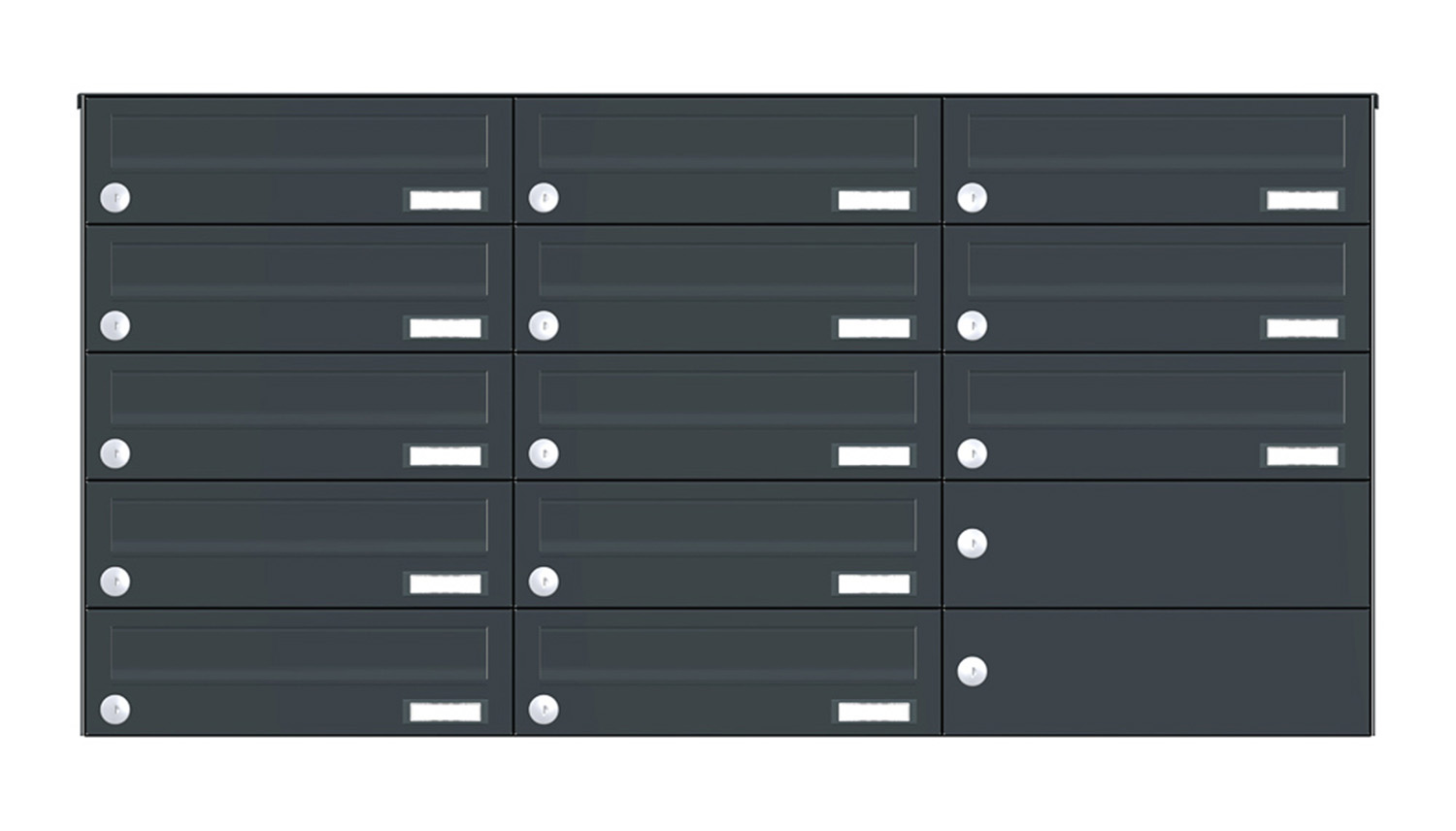 Briefkastenanlage | Aufputz | 13-fach | Waagerecht | Farbe