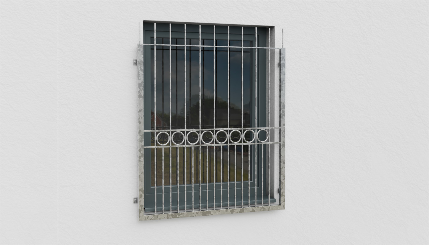 Grille de défense pour fenêtres en acier galvanisé Lyon