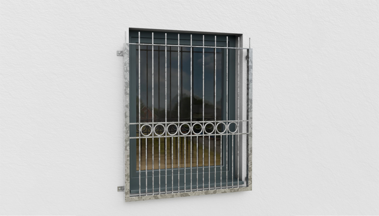 Grille de défense pour fenêtres en acier galvanisé Lyon