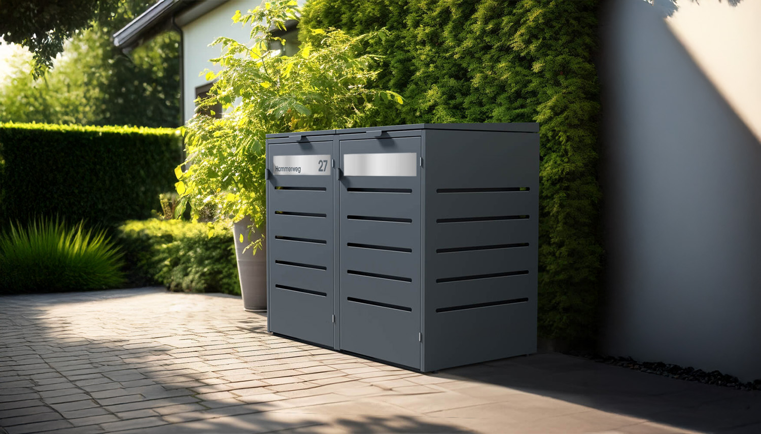 Mülltonnenbox Alu 2-türig MTB1021 240L von KNOBLOCH
