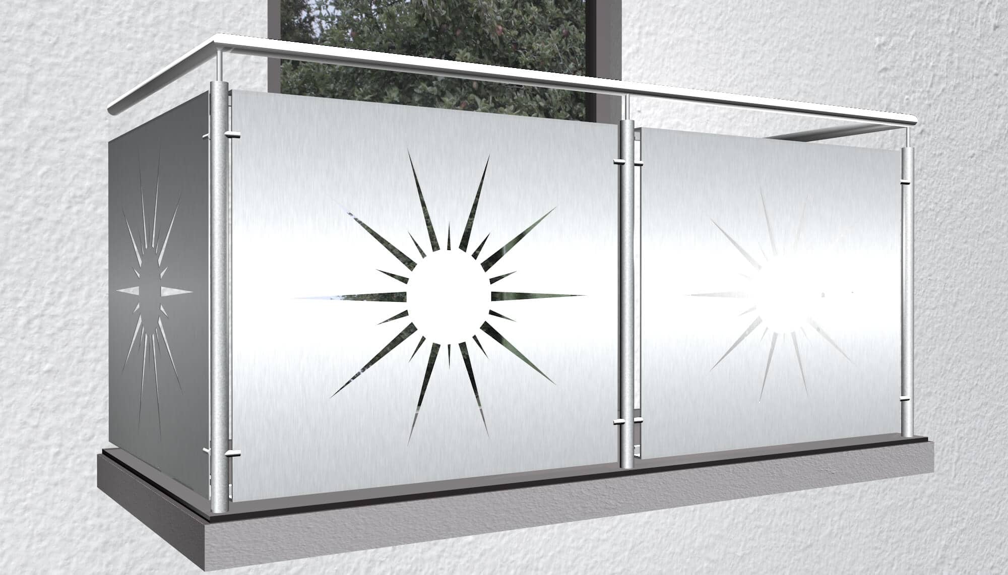 Garde-Corps de balcon en tôle perforée aluminium Sun