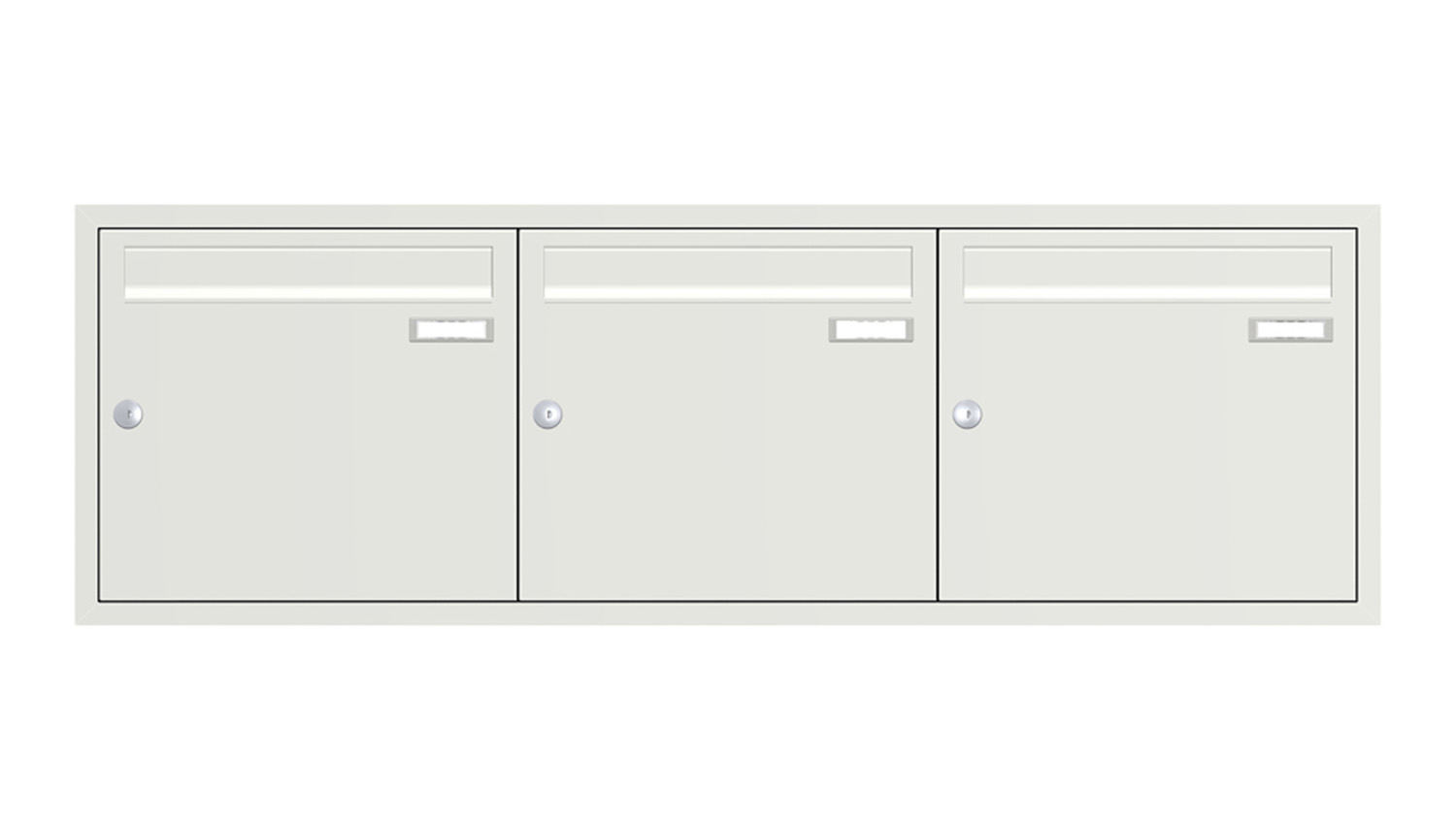 Briefkastenanlage | Unterputz | 3-fach | Senkrecht | Farbe