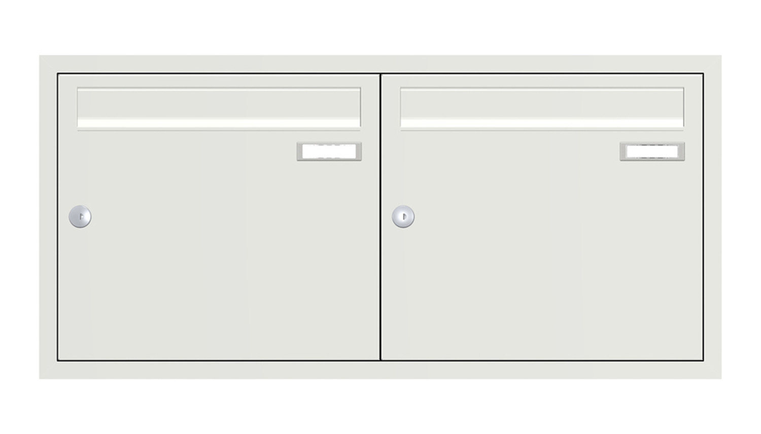 Briefkastenanlage | Unterputz | 2-fach | Senkrecht | Farbe