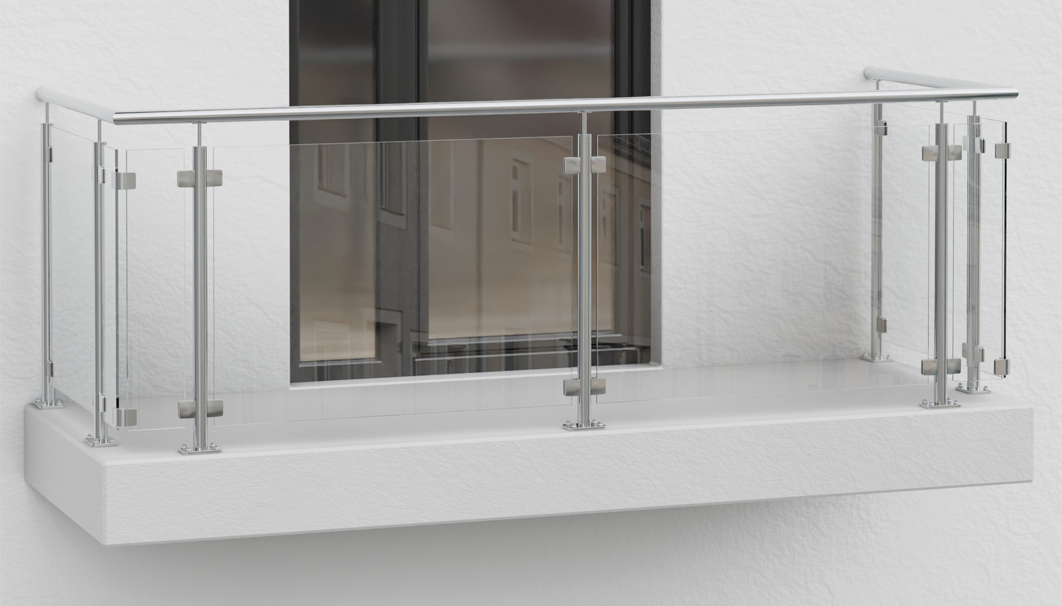 Balustrade de balcon en acier inoxydable KG MO 