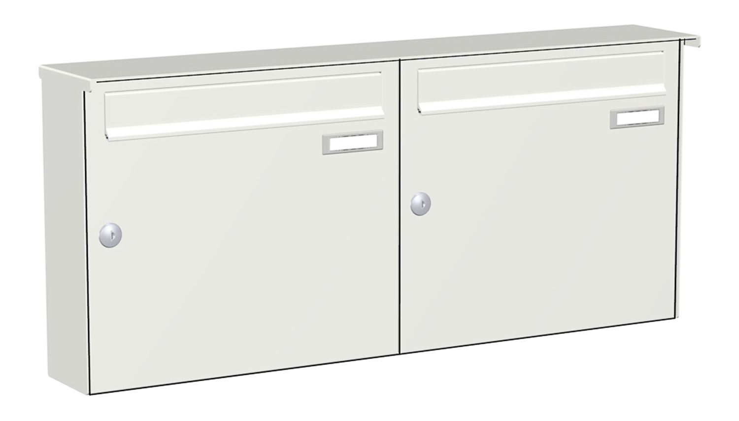 Briefkastenanlage | Aufputz | 2-fach | Senkrecht | Farbe