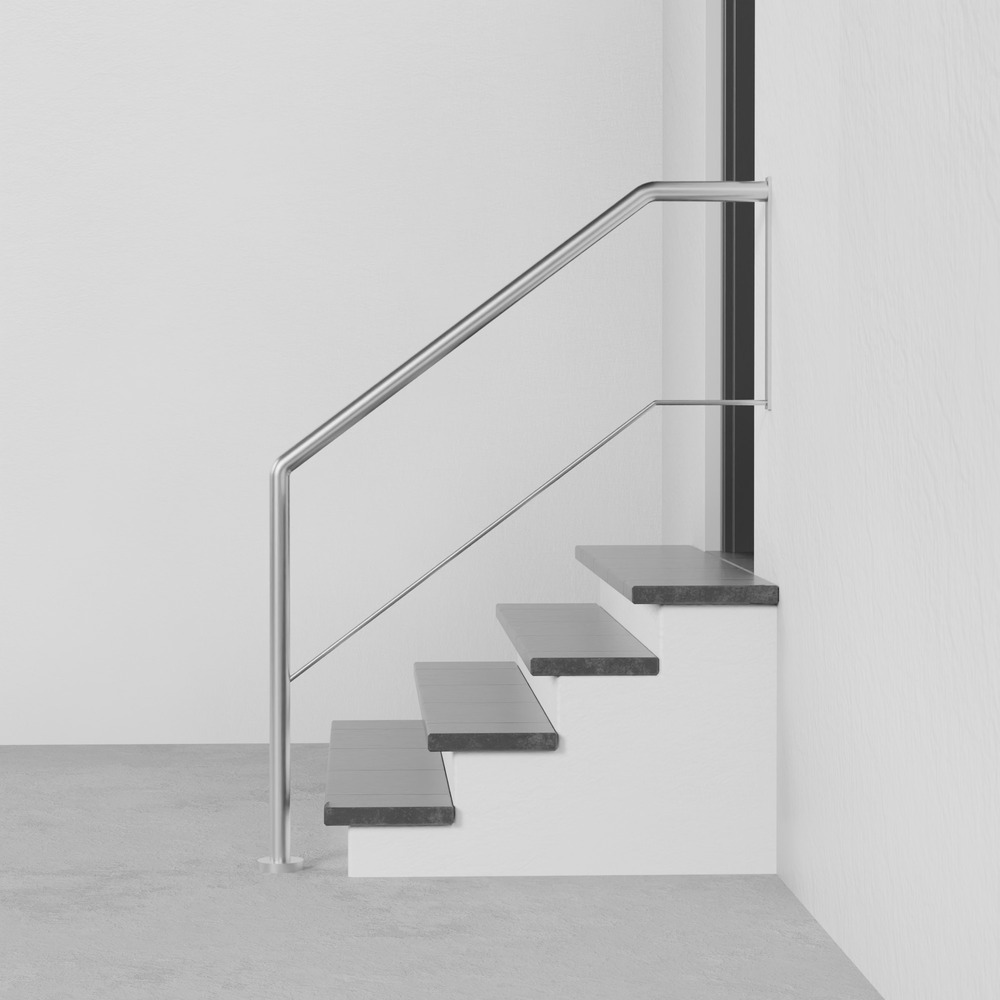 Balustrade d’escalier en acier inoxydable WT 1-6 croisillons 