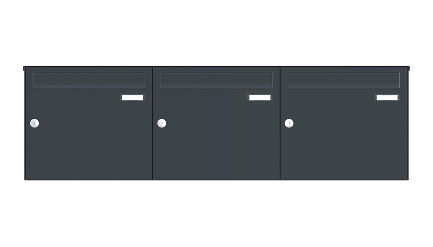 Briefkastenanlage | Aufputz | 3-fach | Senkrecht | Farbe