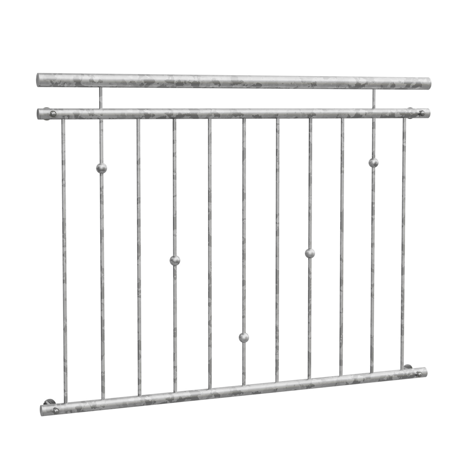 Balcon à la française en acier galvanisé boules V