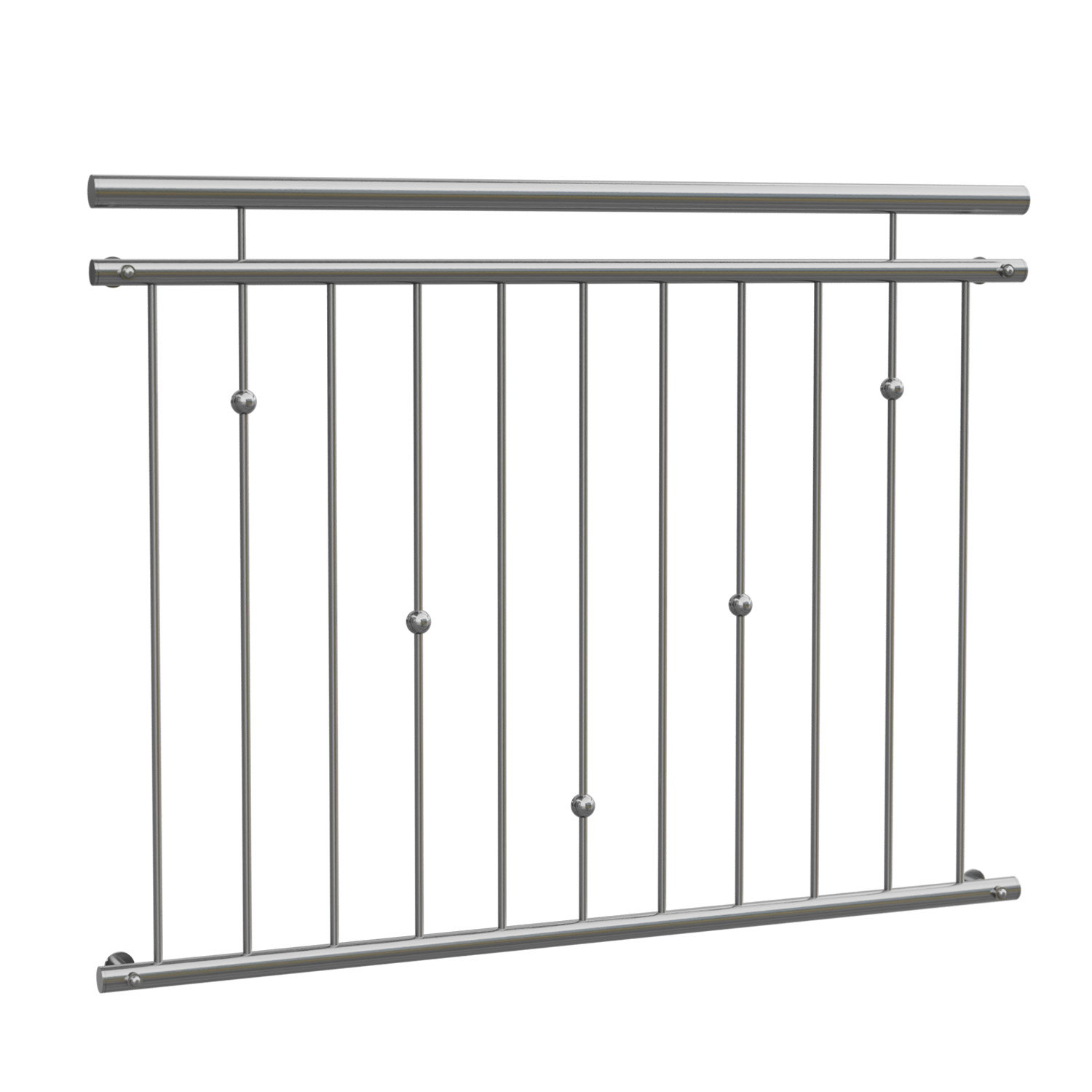 Balcon à la française Boules en V en acier inoxydable