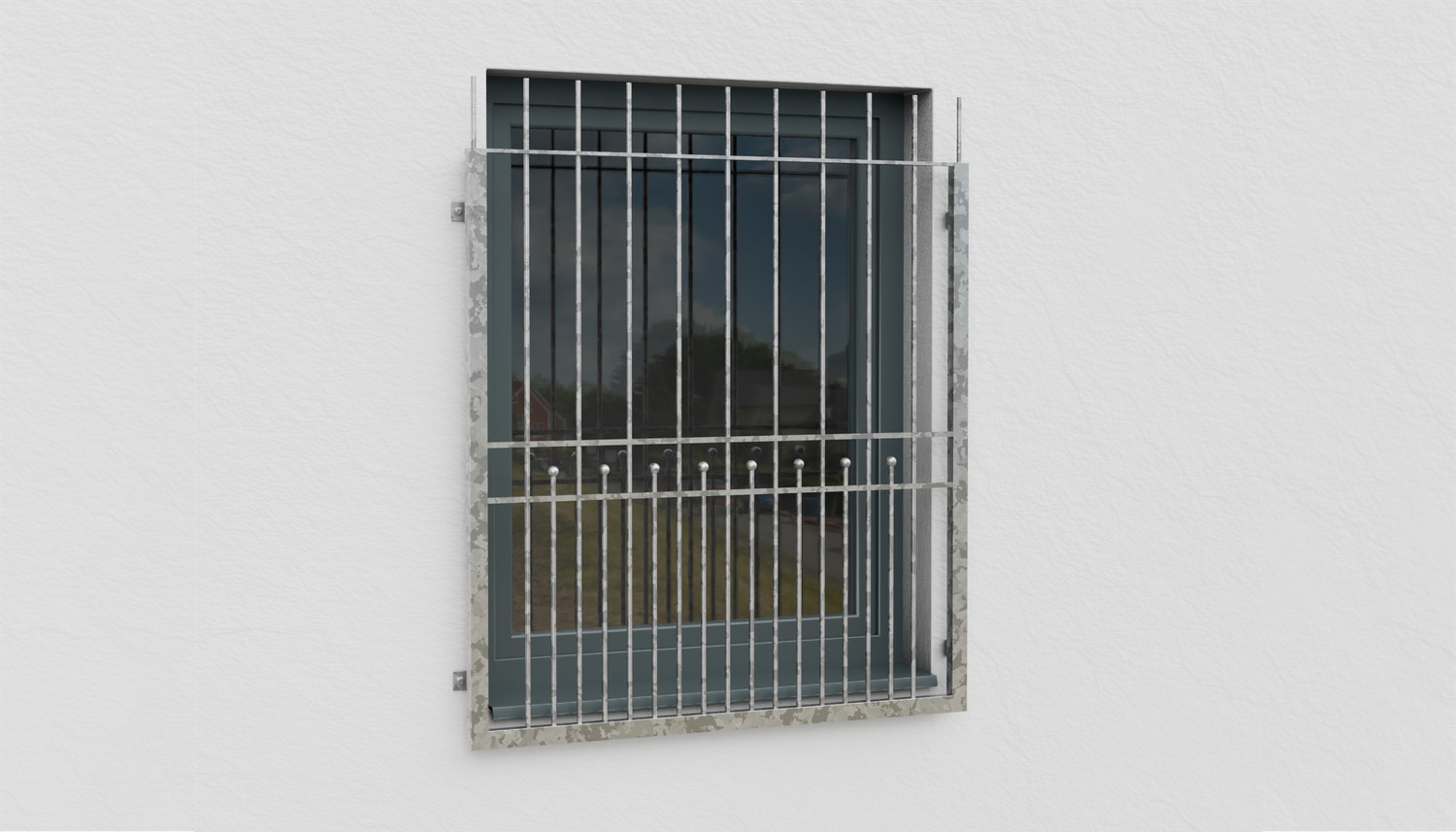 Grille de défense pour fenêtres en acier galvanisé Berlin
