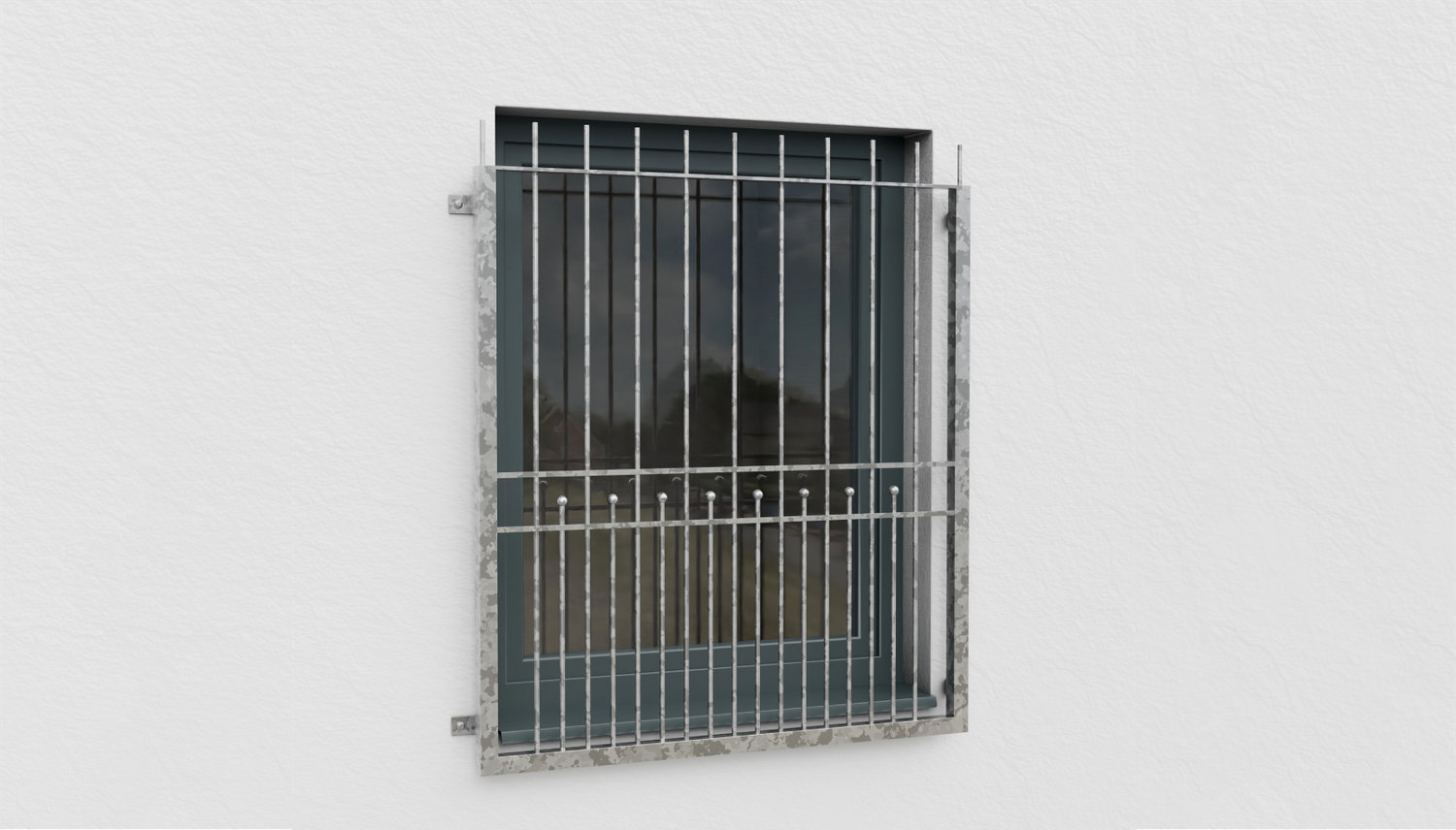 Grille de défense pour fenêtres en acier galvanisé Berlin