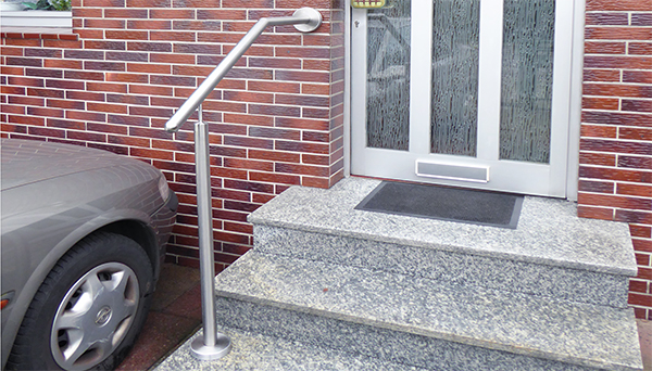 Treppenhandlauf Edelstahl - Modell mit Stift Wand-Treppe