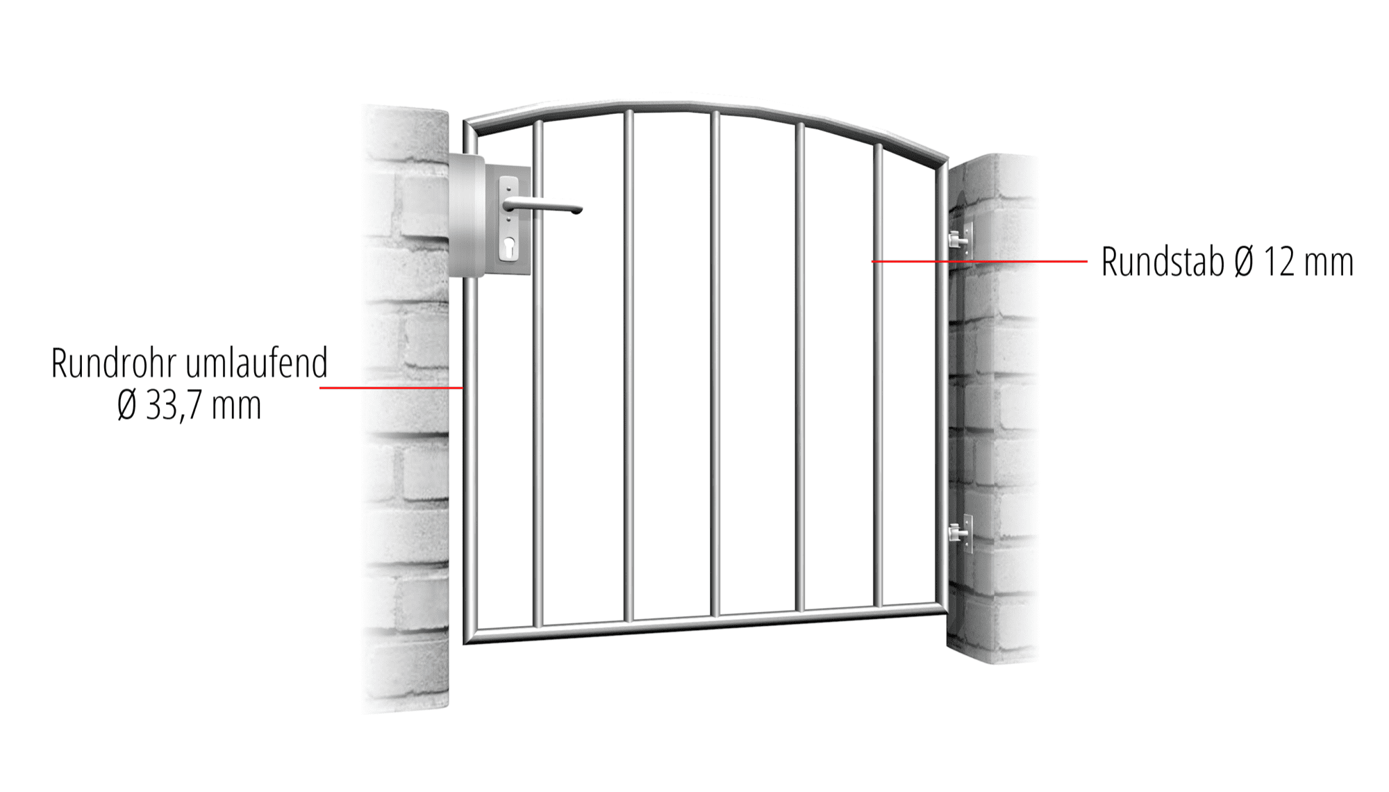 Portillon de jardin en acier inoxydable barre verticale à 1 battant 2, OB