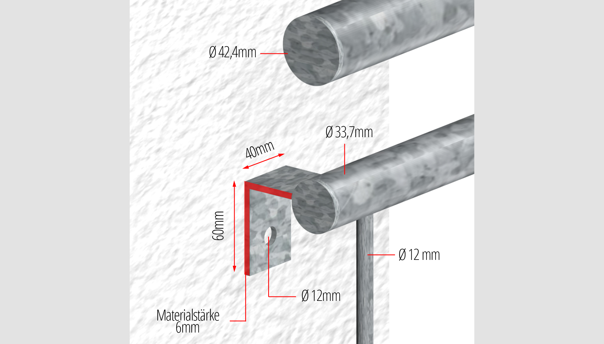 Balcon à la française en acier galvanisé ornement sablier triple 