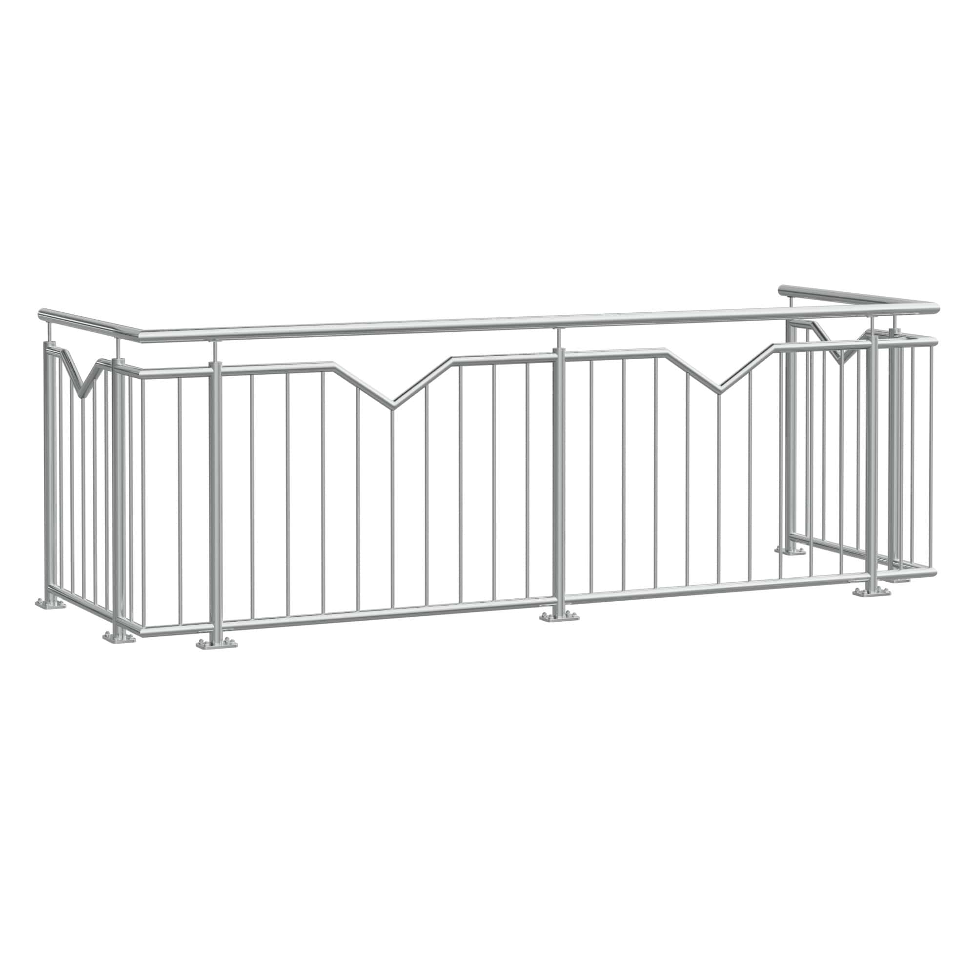 Balustrade de balcon en acier inoxydable simple V