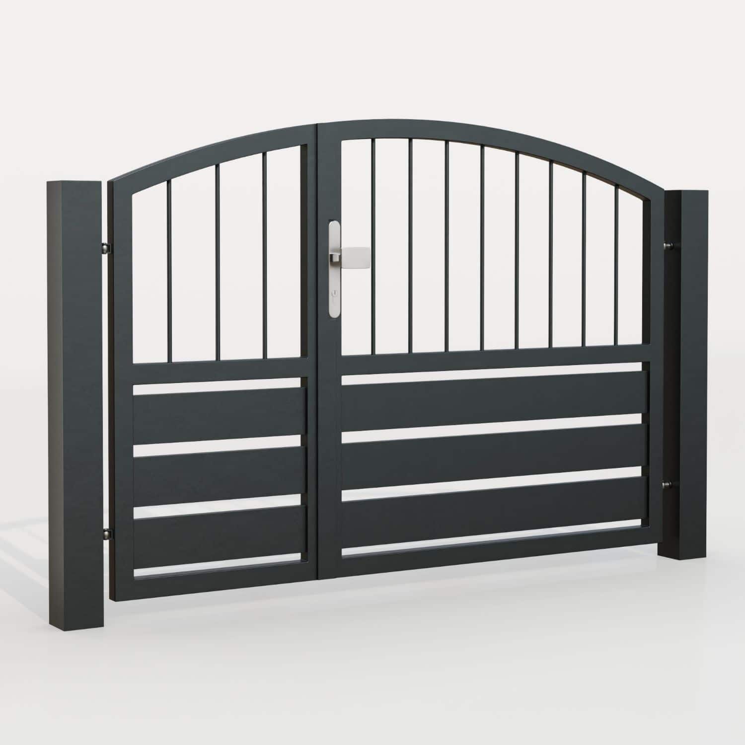 Brise-vue à 2 battants en aluminium pour portillon de jardin KSV 1, OB