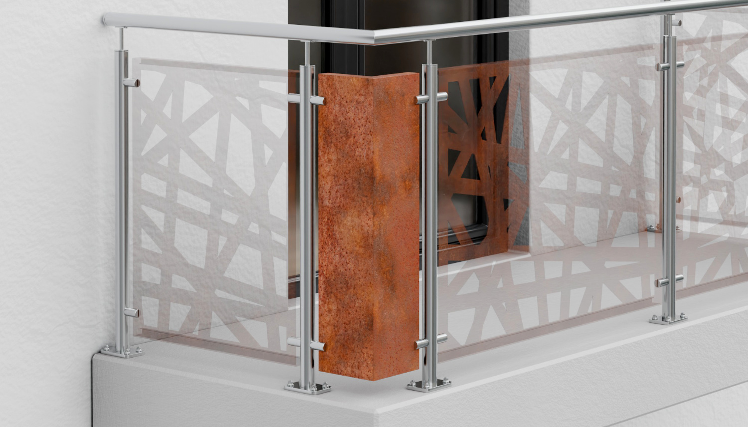 Élément d'angle Acier Corten AB