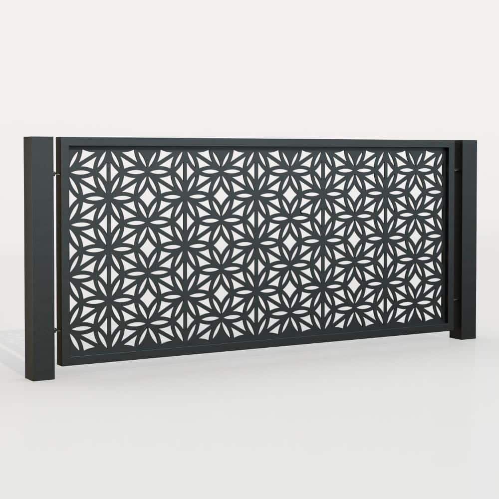 Clôture de jardin en aluminium découpé au laser design BT
