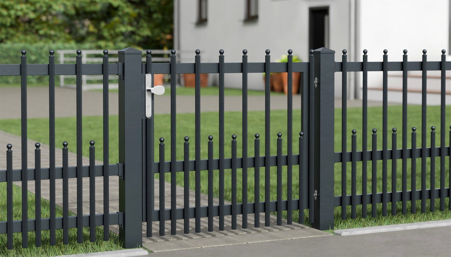 Portillon de jardin aluminium 1 battant palissades DPP élégantes, GE