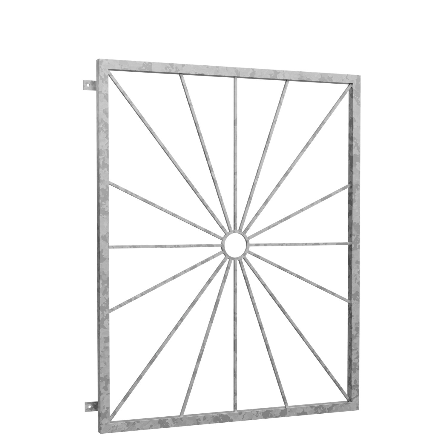 Grille de défense pour fenêtres en acier galvanisé cercle solaire