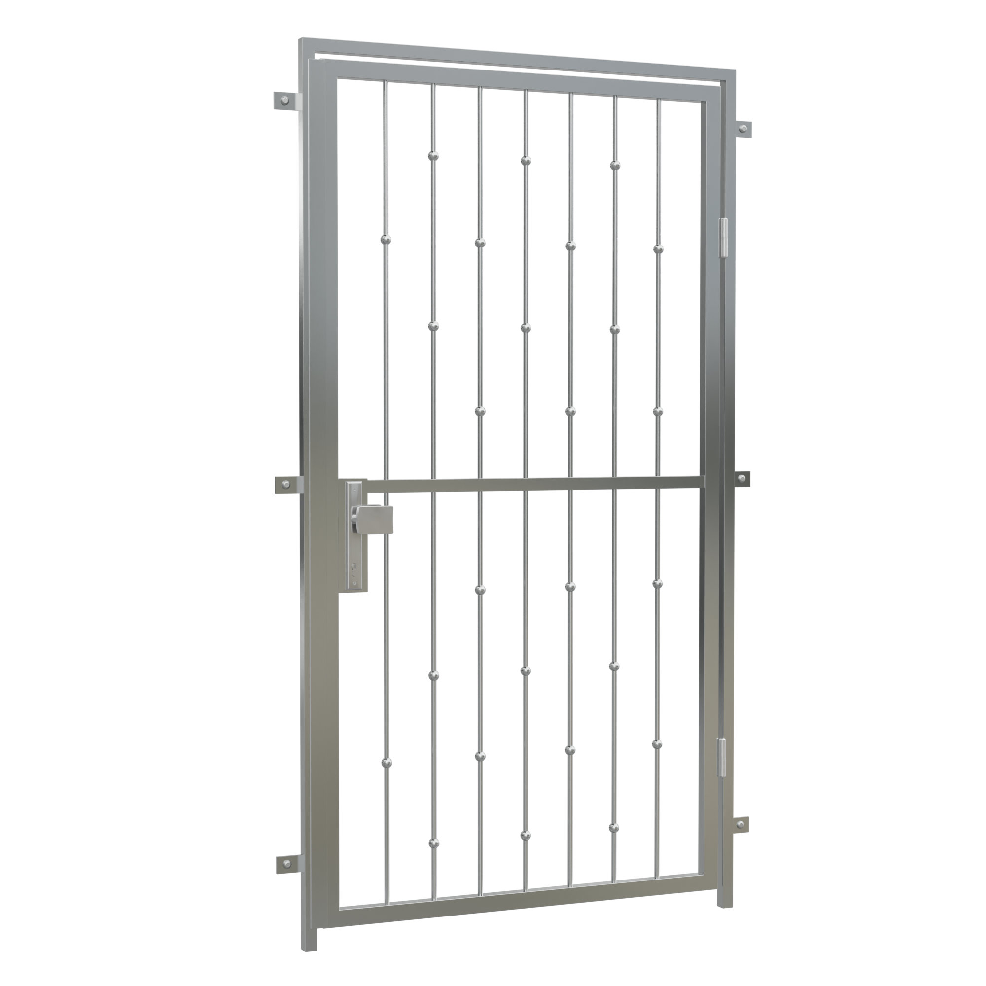 Porte grillagée à billes en acier inoxydable décalée