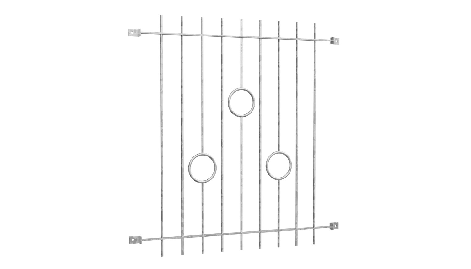 Grille de défense pour fenêtres en acier galvanisé cercle barre