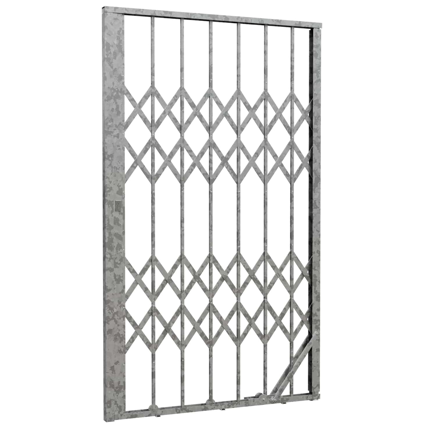 Grille articulée galvanisée 1 battant 