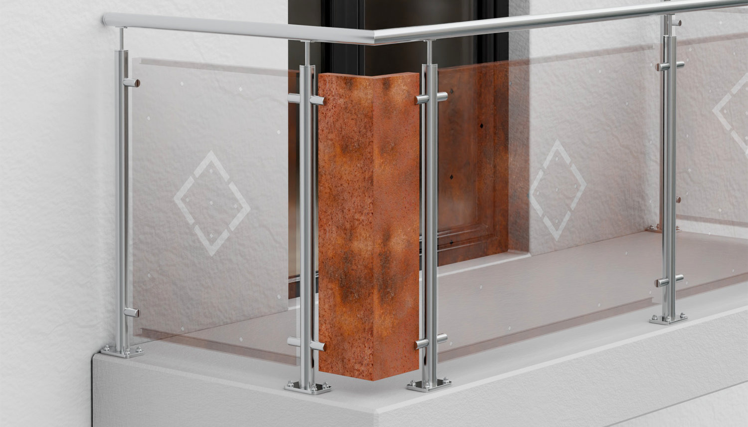Élément d'angle Acier Corten WÜ