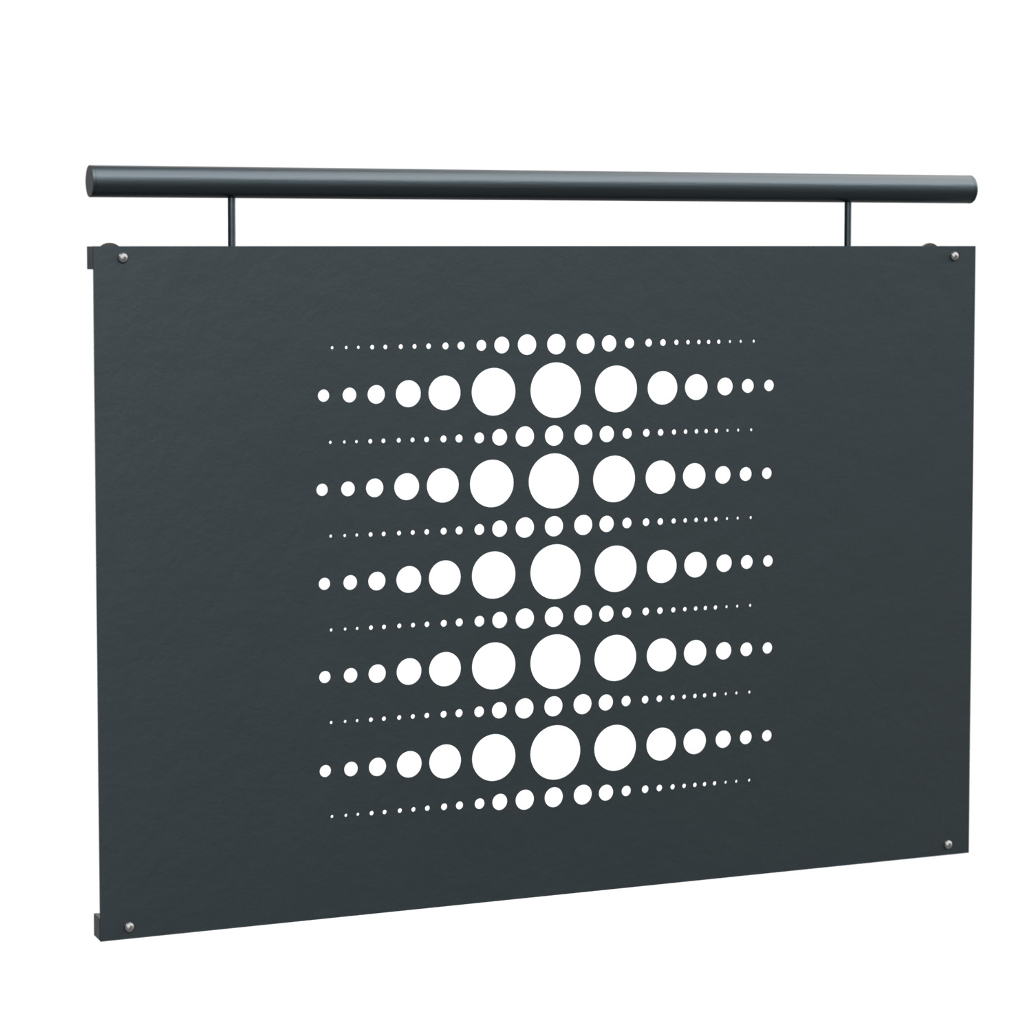 Balcon à la française en acier galvanisé plaque design perles 2