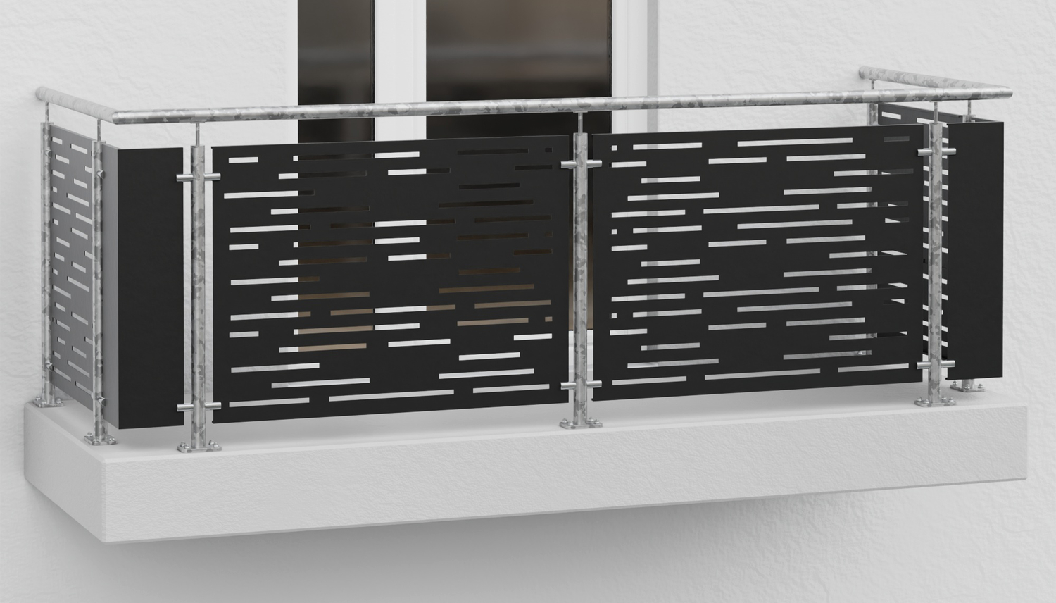 Balustrade de balcon en acier galvanisé plaque design SF HO