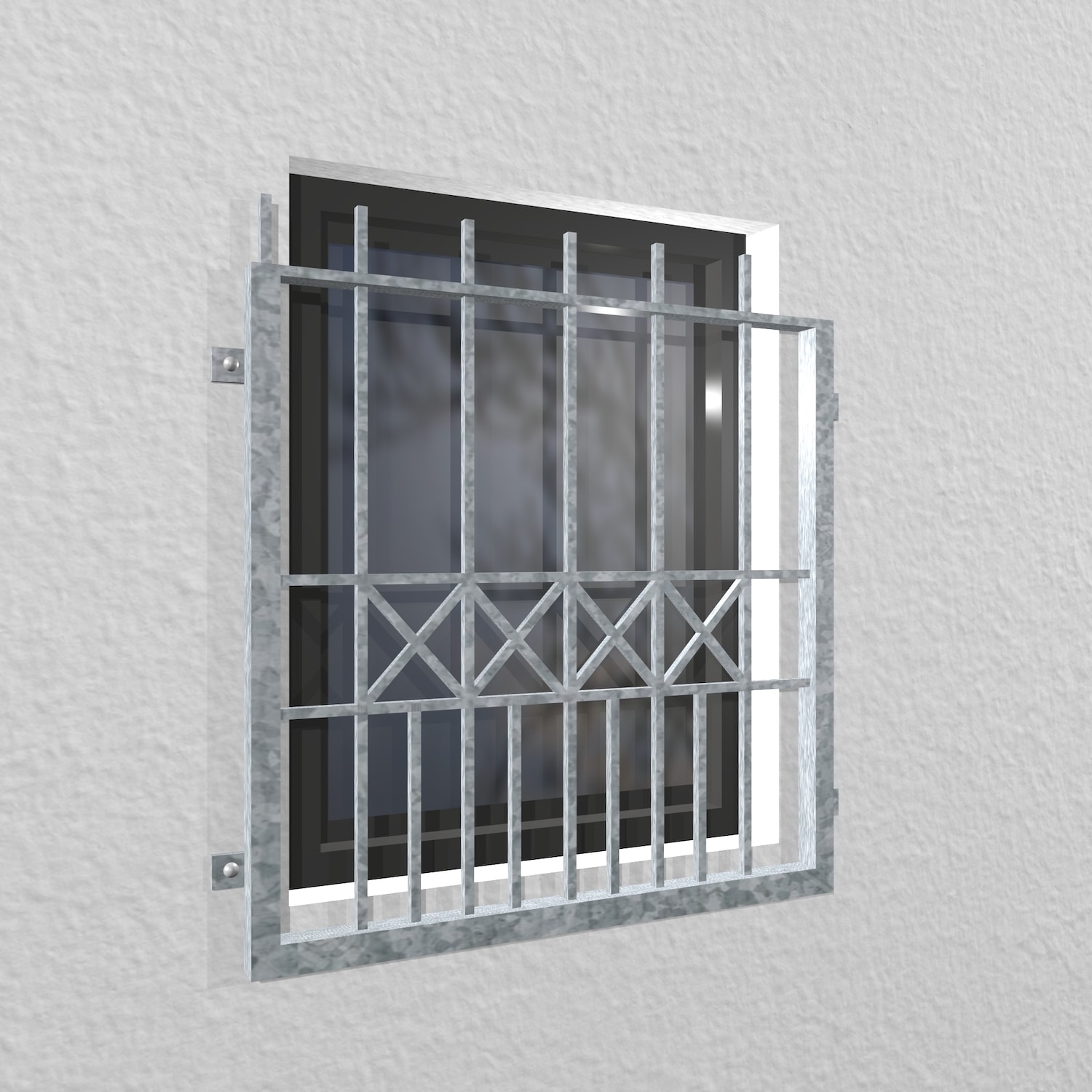 Grille de défense pour fenêtres en acier galvanisé Toulon