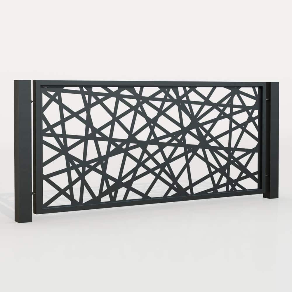 Clôture de jardin en aluminium découpé au laser design AB 1