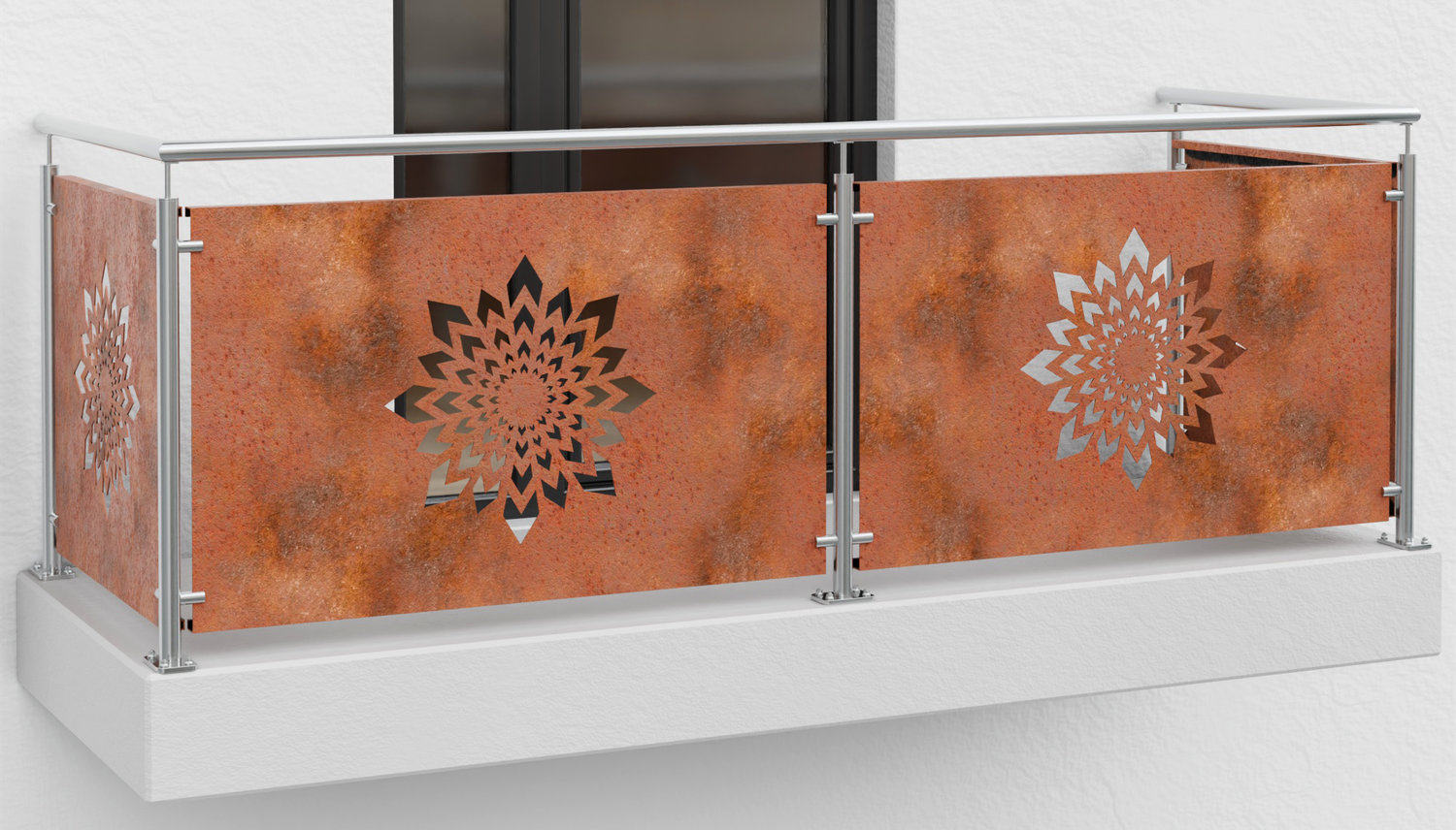 Revêtement de balcon en acier Corten KL 