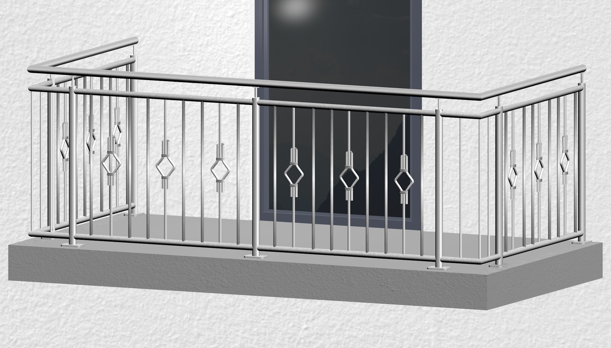 Balustrade de balcon en acier inoxydable Karo 2