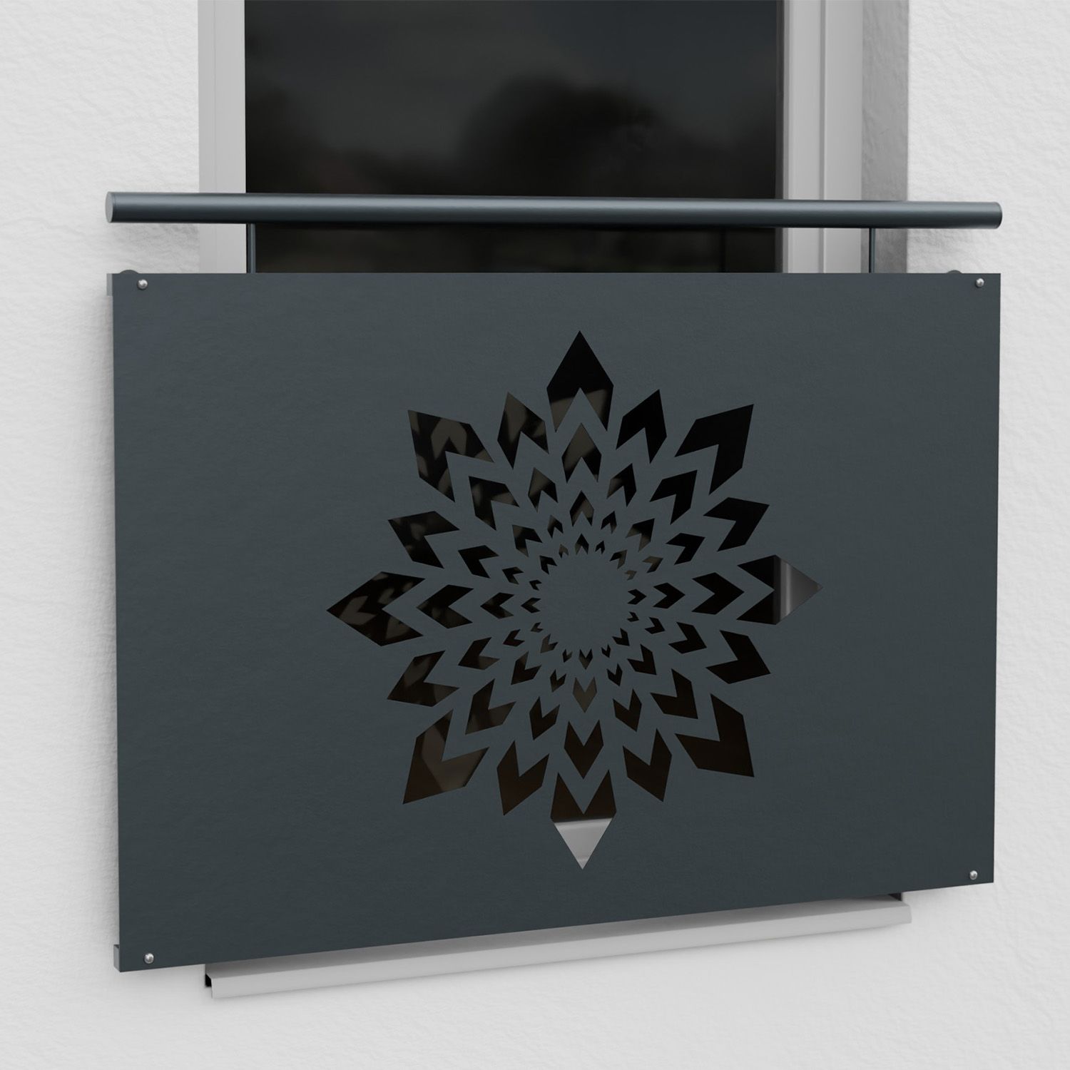 Balcon à la française en acier galvanisé plaque design Cristal