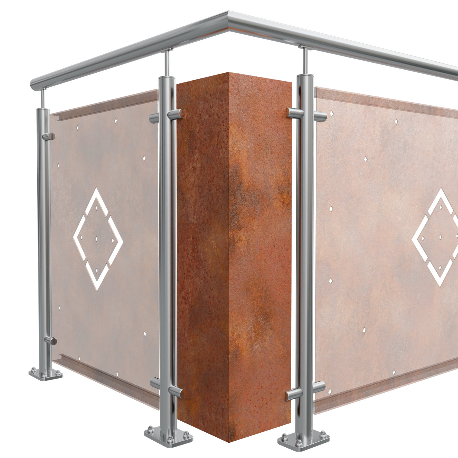 Élément d'angle Acier Corten WÜ