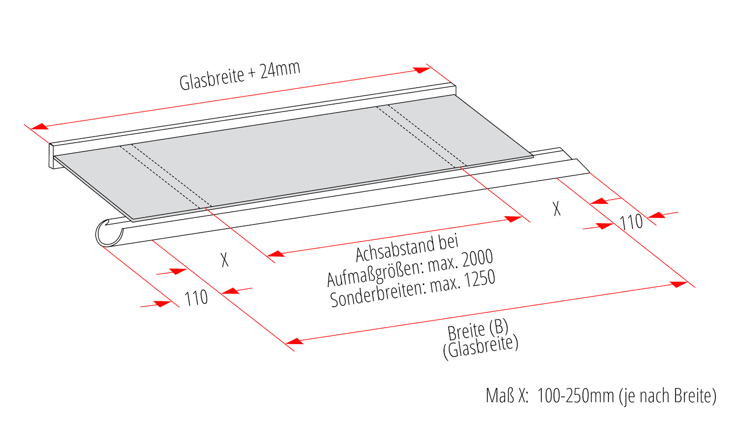 Auvent en aluminium COM-MO