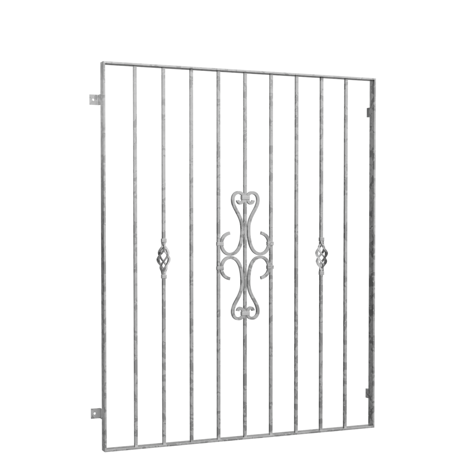 Grille de défense pour fenêtres en acier galvanisé ornements 